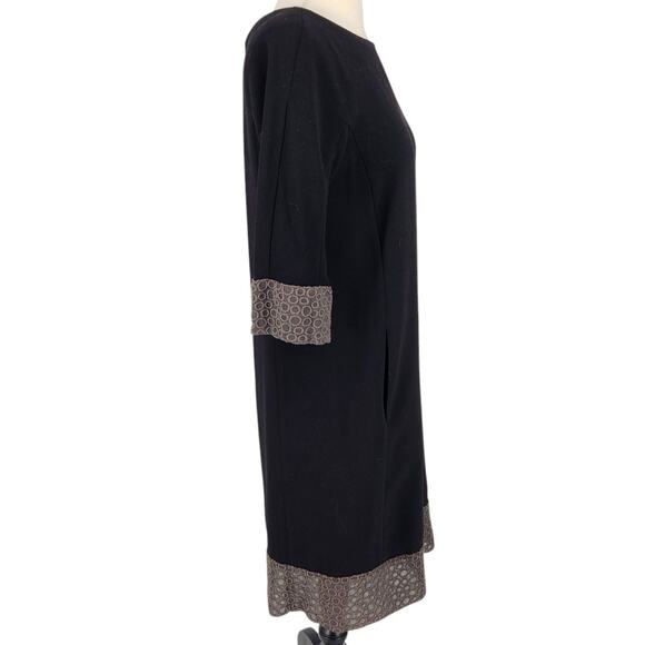 Vintage 49 AV by Junko Shimada Black Sheath Dress W/ Pockets Made in Japan - Picture 5 of 7